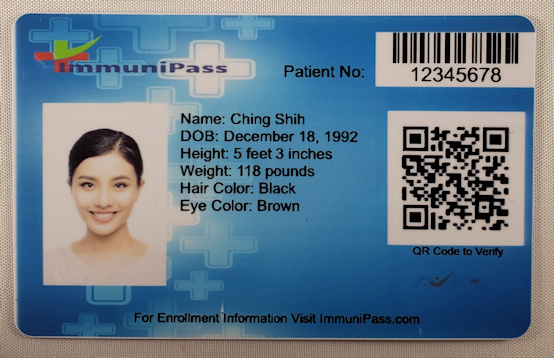 ImmuniPass Card